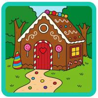 gingerbread house in the woods